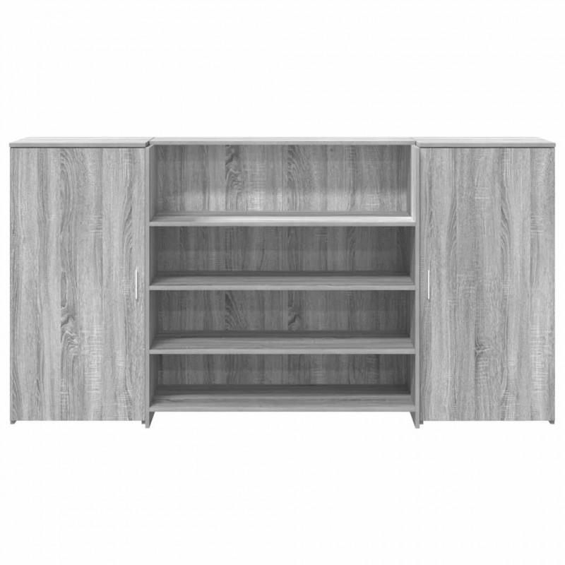Biurko recepcyjne szare Sonoma 200x50x103,5 cm Drewno klejone