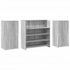 Biurko recepcyjne szare Sonoma 200x50x103,5 cm Drewno klejone
