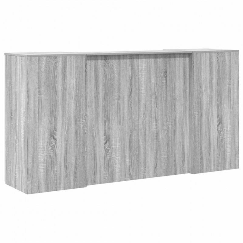 Biurko recepcyjne szare Sonoma 200x50x103,5 cm Drewno klejone