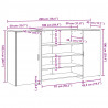 Biurko recepcyjne Stare drewno 200x50x103,5 cm Drewno klejone