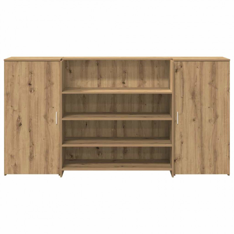Biurko recepcyjne dąb artisan 200x50x103,5 cm Drewno klejone