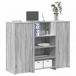 Biurko recepcyjne szare Sonoma 135x50x103,5 cm Drewno klejone