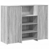 Biurko recepcyjne szare Sonoma 135x50x103,5 cm Drewno klejone