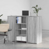 Biurko recepcyjne szare Sonoma 135x50x103,5 cm Drewno klejone