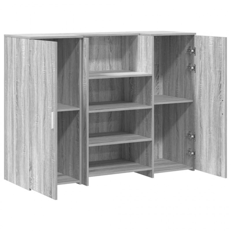 Biurko recepcyjne szare Sonoma 135x50x103,5 cm Drewno klejone