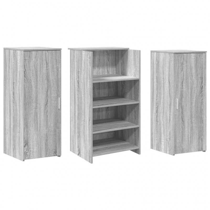 Biurko recepcyjne szare Sonoma 135x50x103,5 cm Drewno klejone
