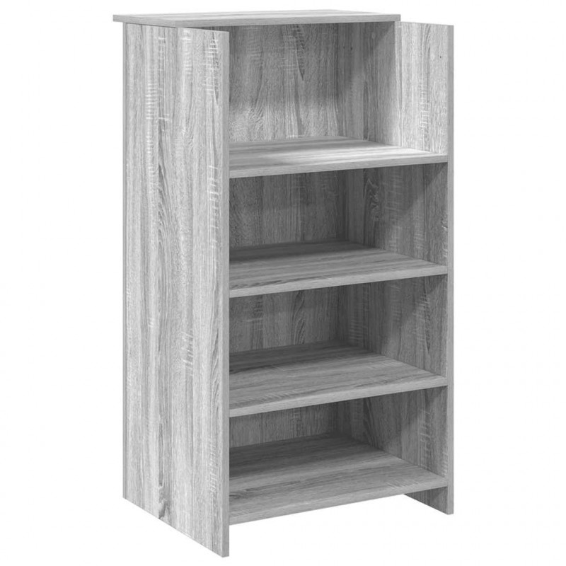 Biurko recepcyjne szare Sonoma 135x50x103,5 cm Drewno klejone