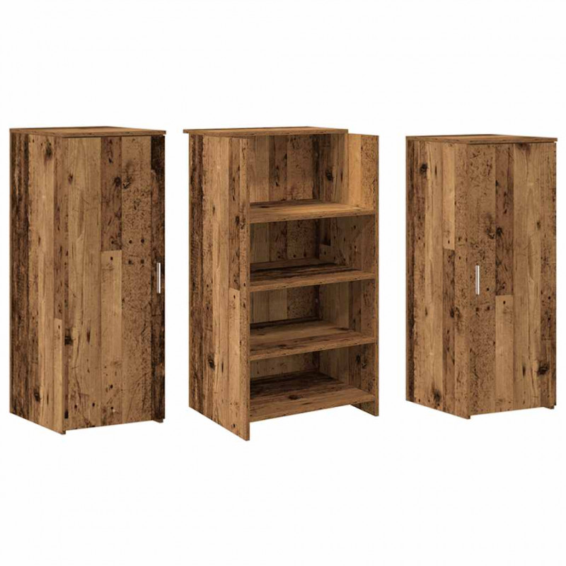 Biurko recepcyjne Stare drewno 135x50x103,5 cm Drewno klejone