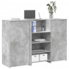 Biurko recepcyjne betonowe szare 155x50x103,5 cm drewno klejone