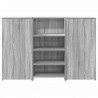 Biurko recepcyjne szare Sonoma 155x50x103,5 cm Drewno klejone