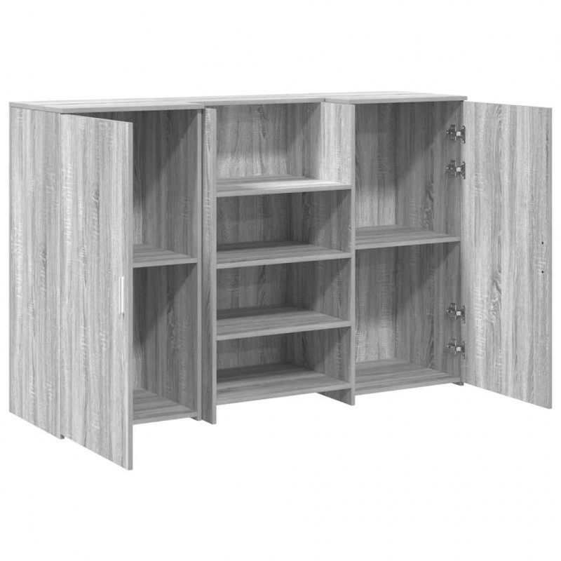 Biurko recepcyjne szare Sonoma 155x50x103,5 cm Drewno klejone