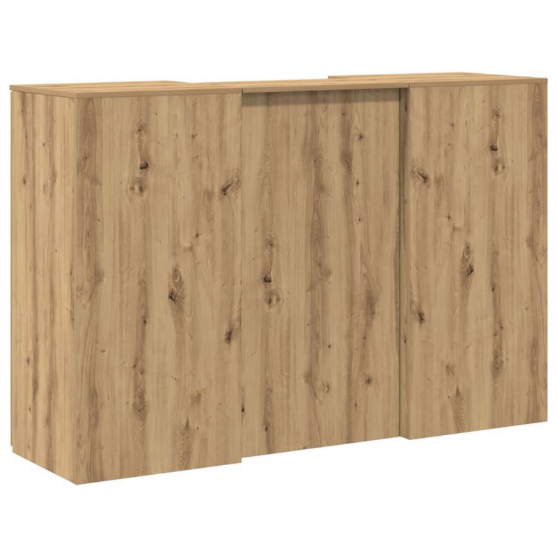 Biurko recepcyjne dąb artisan 155x50x103,5 cm Drewno klejone