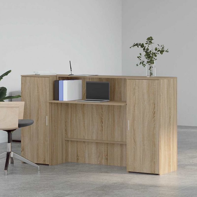 Biurko recepcyjne dąb sonoma 180x50x103,5 cm Drewno klejone