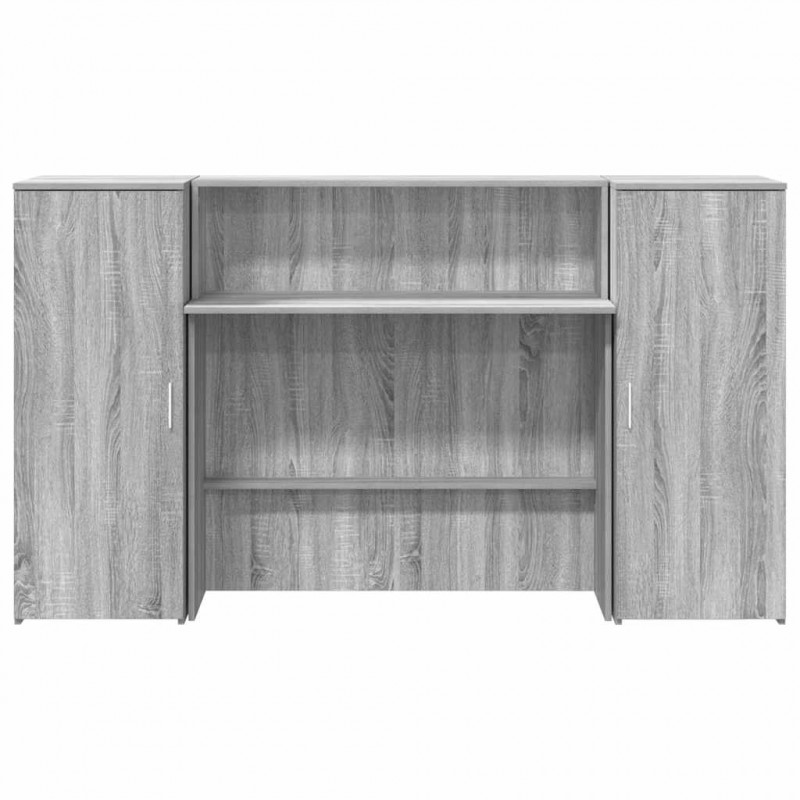 Biurko recepcyjne szare Sonoma 180x50x103,5 cm Drewno klejone