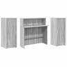 Biurko recepcyjne szare Sonoma 180x50x103,5 cm Drewno klejone