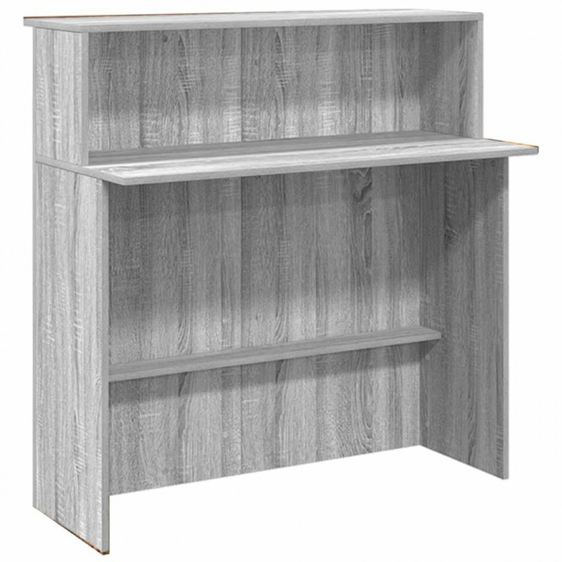 Biurko recepcyjne szare Sonoma 180x50x103,5 cm Drewno klejone