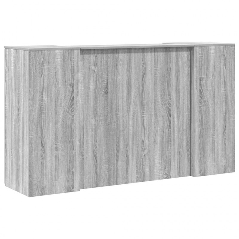 Biurko recepcyjne szare Sonoma 180x50x103,5 cm Drewno klejone