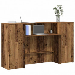 Biurko recepcyjne Stare drewno 180x50x103,5 cm Drewno klejone