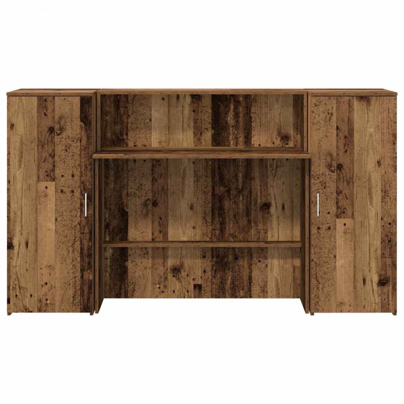 Biurko recepcyjne Stare drewno 180x50x103,5 cm Drewno klejone