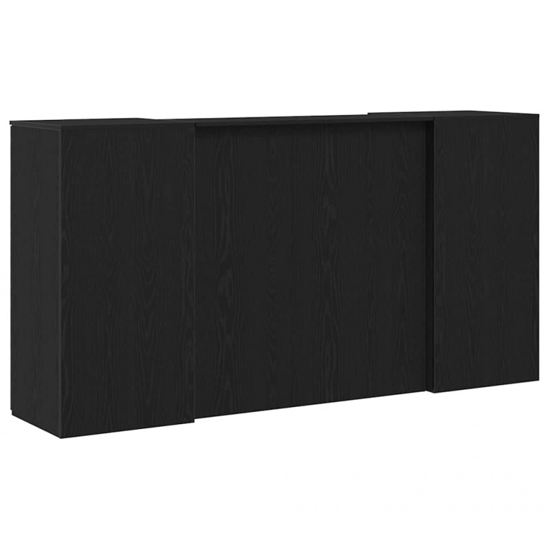 Biurko recepcyjne czarny dąb 200x50x103,5 cm drewno klejone