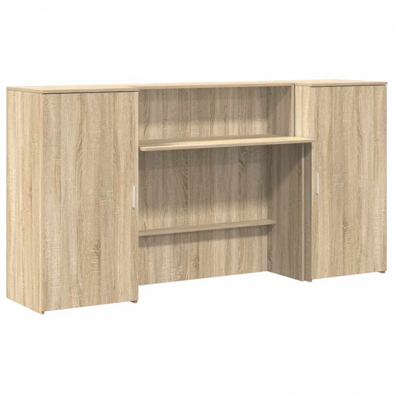 Biurko recepcyjne dąb sonoma 200x50x103,5 cm Drewno klejone