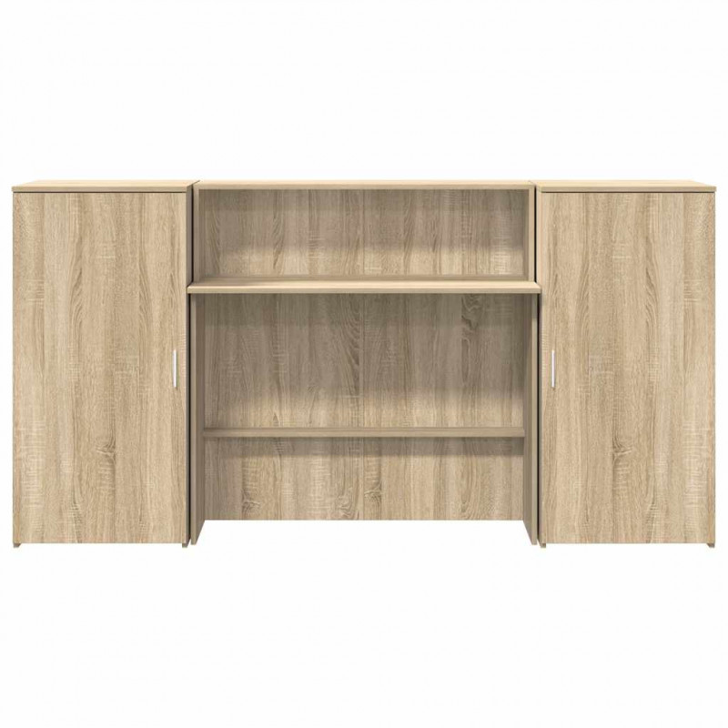 Biurko recepcyjne dąb sonoma 200x50x103,5 cm Drewno klejone