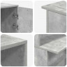 Biurko recepcyjne betonowe szare 200x50x103,5 cm drewno klejone
