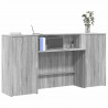 Biurko recepcyjne szare Sonoma 200x50x103,5 cm Drewno klejone