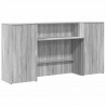 Biurko recepcyjne szare Sonoma 200x50x103,5 cm Drewno klejone