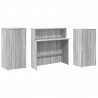Biurko recepcyjne szare Sonoma 200x50x103,5 cm Drewno klejone
