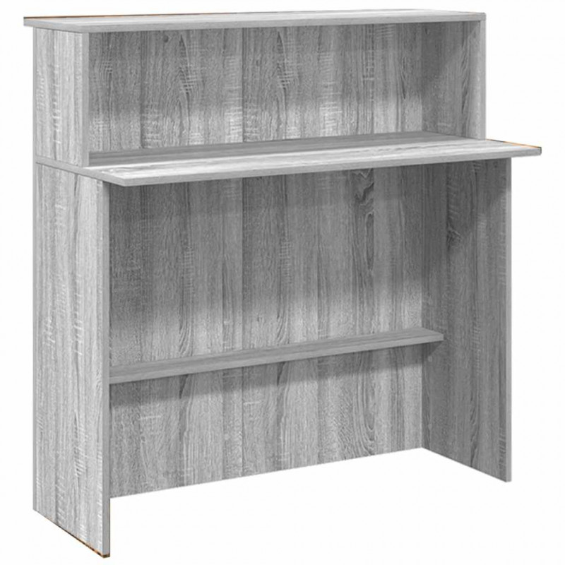 Biurko recepcyjne szare Sonoma 200x50x103,5 cm Drewno klejone