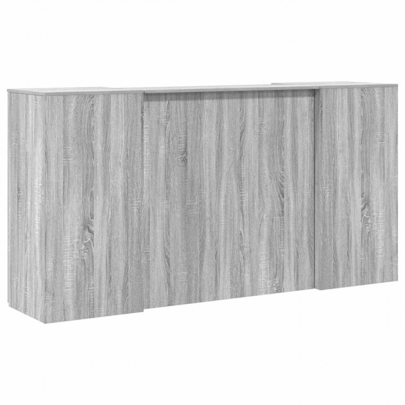 Biurko recepcyjne szare Sonoma 200x50x103,5 cm Drewno klejone