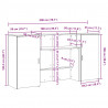 Biurko recepcyjne szare Sonoma 200x50x103,5 cm Drewno klejone