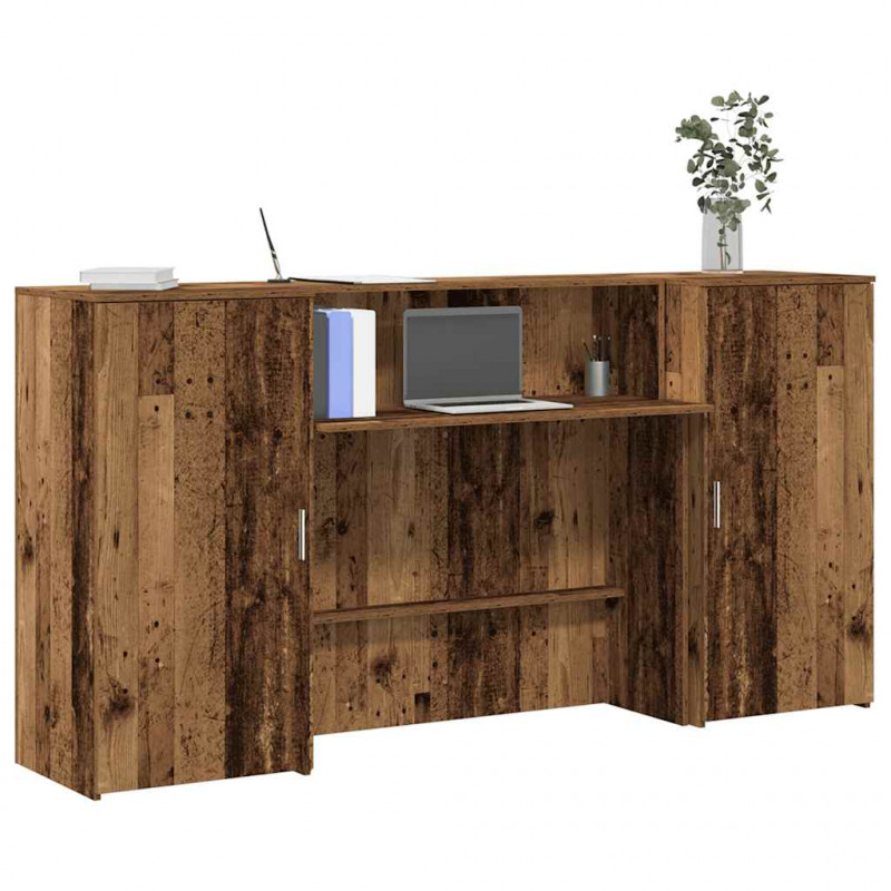 Biurko recepcyjne Stare drewno 200x50x103,5 cm Drewno klejone