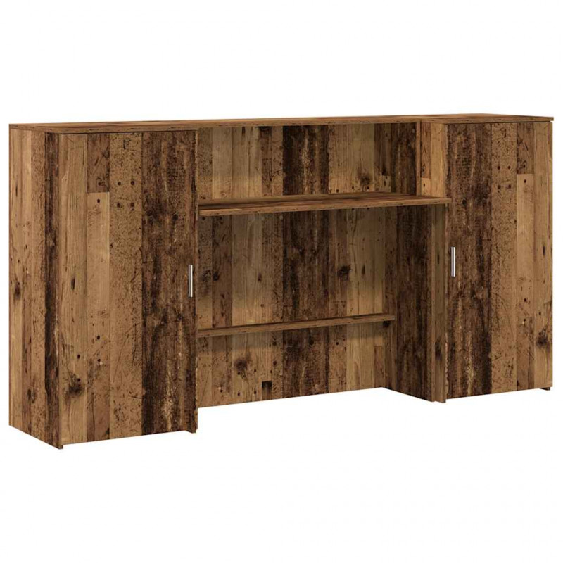 Biurko recepcyjne Stare drewno 200x50x103,5 cm Drewno klejone