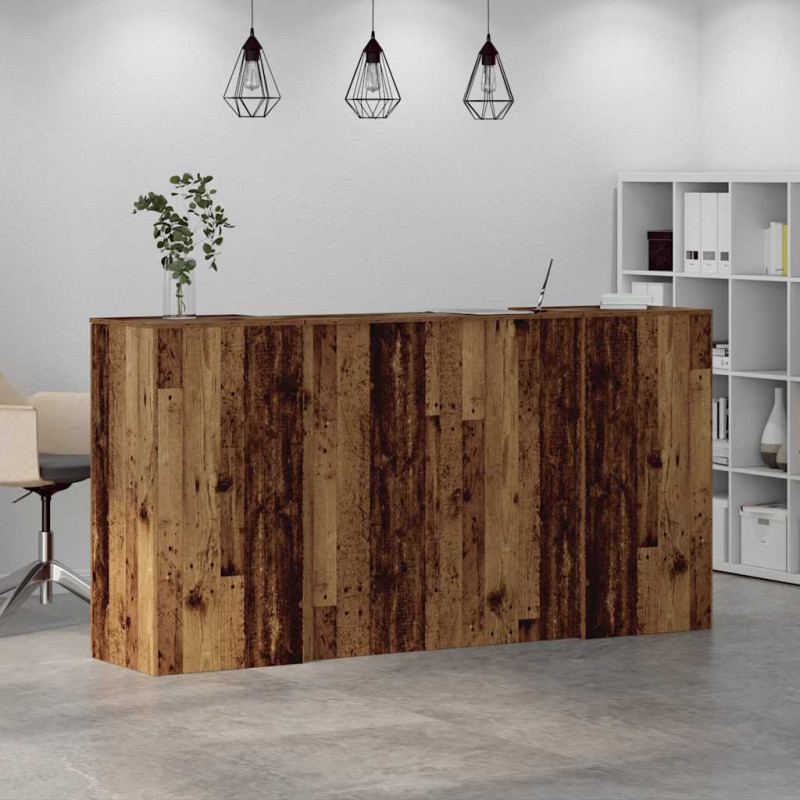 Biurko recepcyjne Stare drewno 200x50x103,5 cm Drewno klejone