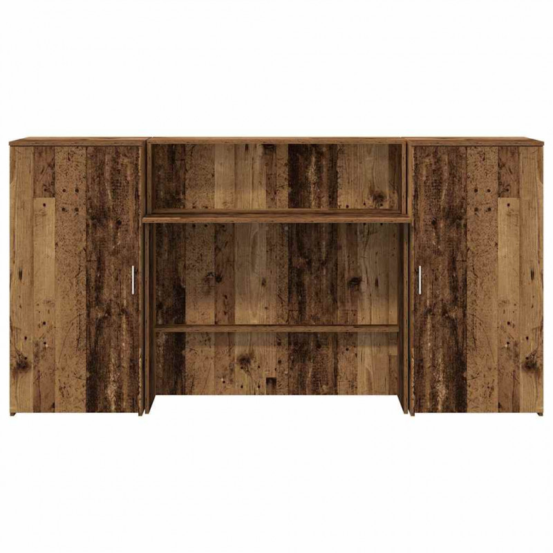 Biurko recepcyjne Stare drewno 200x50x103,5 cm Drewno klejone