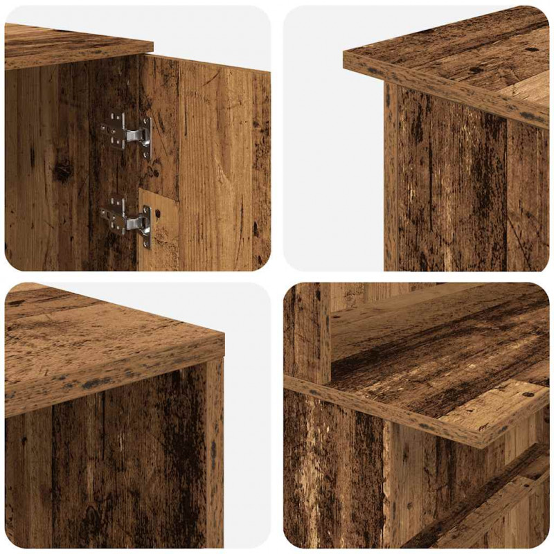 Biurko recepcyjne Stare drewno 200x50x103,5 cm Drewno klejone