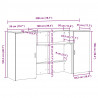 Biurko recepcyjne Stare drewno 200x50x103,5 cm Drewno klejone