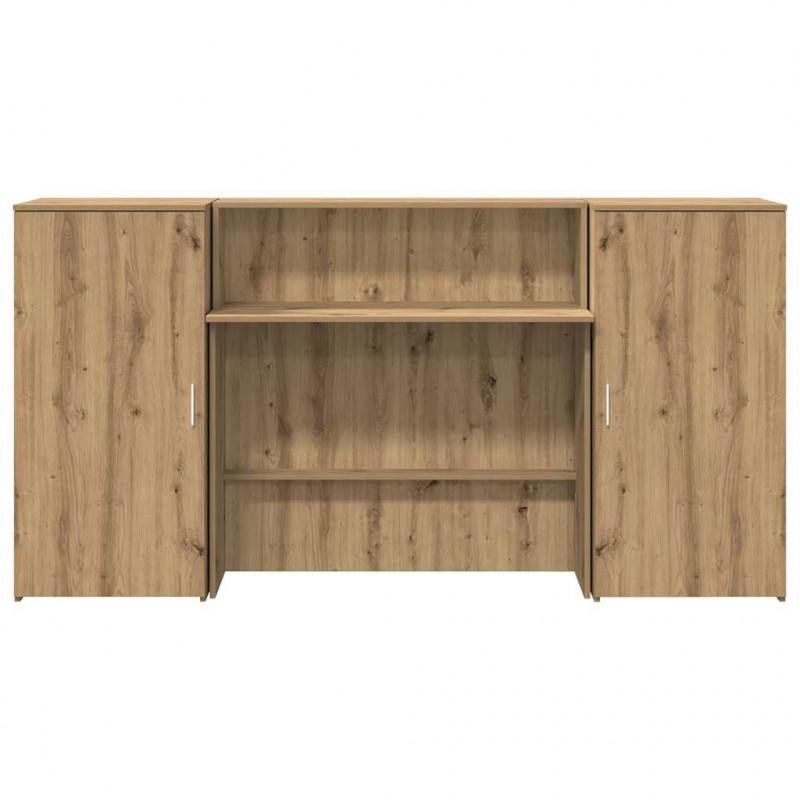 Biurko recepcyjne dąb artisan 200x50x103,5 cm Drewno klejone