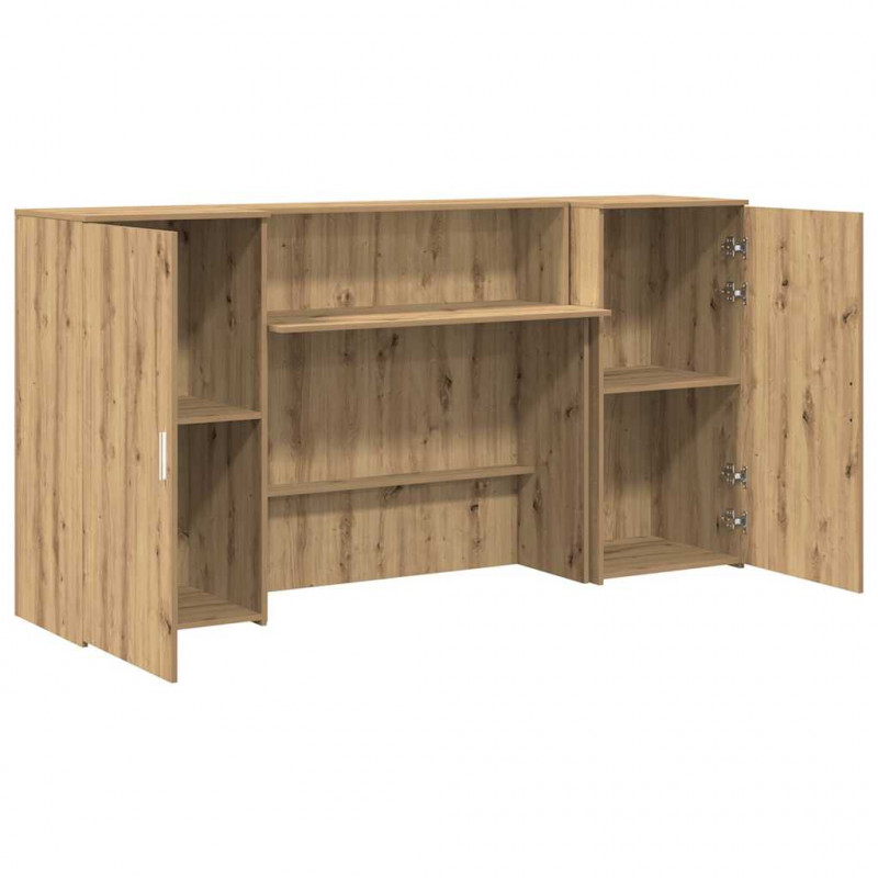 Biurko recepcyjne dąb artisan 200x50x103,5 cm Drewno klejone