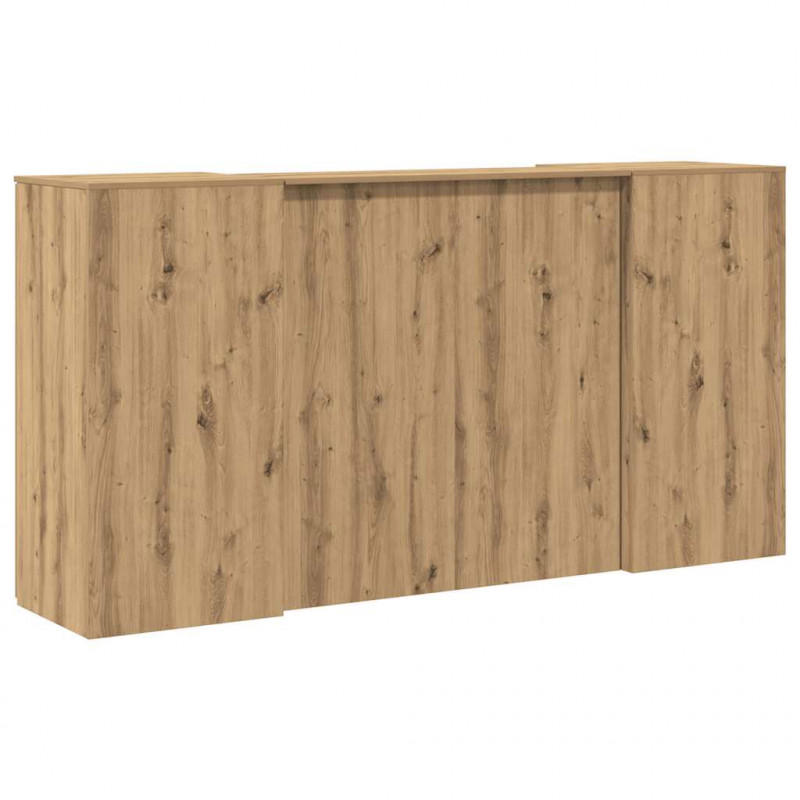 Biurko recepcyjne dąb artisan 200x50x103,5 cm Drewno klejone