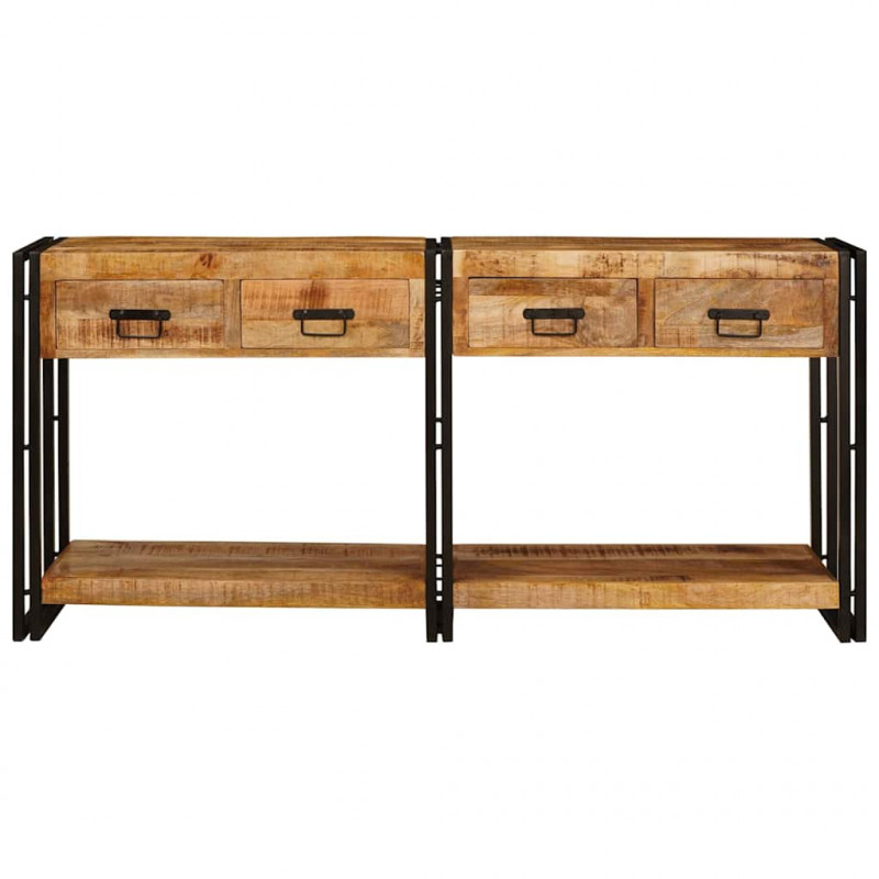 Stoliki konsolowe 2 pcs Brązowy 161 x 33 x 75 cm Drewno z mango