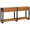 Stoliki konsolowe 2 pcs Brązowy 161 x 33 x 75 cm Drewno z mango