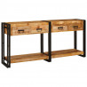 Stoliki konsolowe 2 pcs Brązowy 161 x 33 x 75 cm Drewno z mango