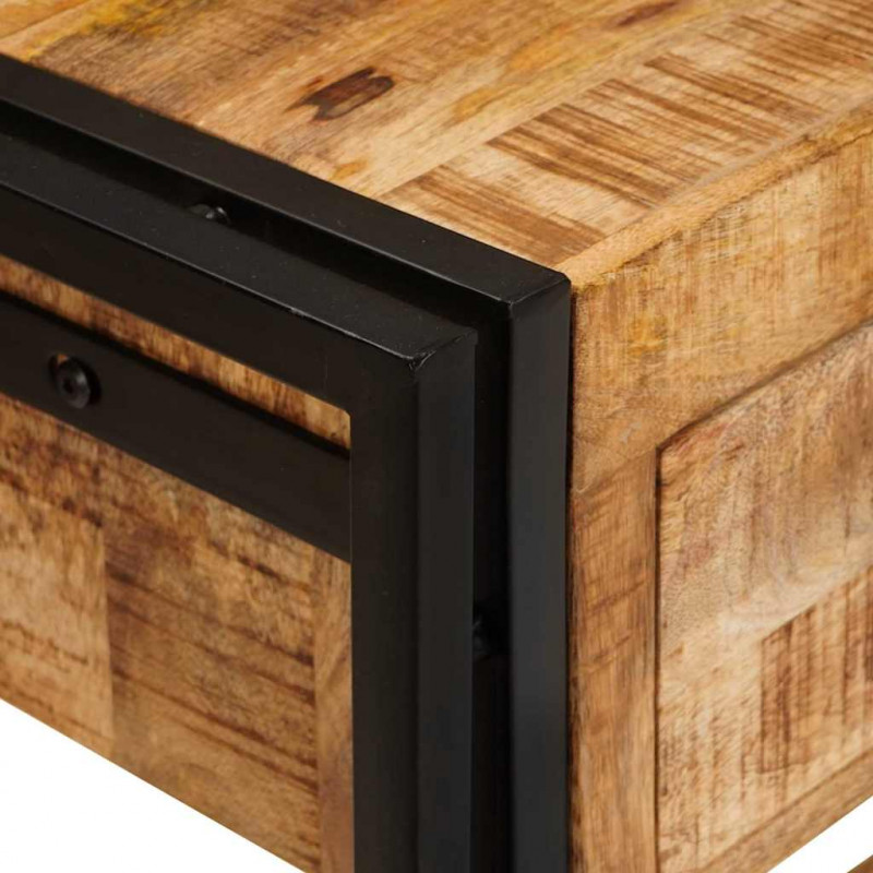 Stoliki konsolowe 2 pcs Brązowy 161 x 33 x 75 cm Drewno z mango