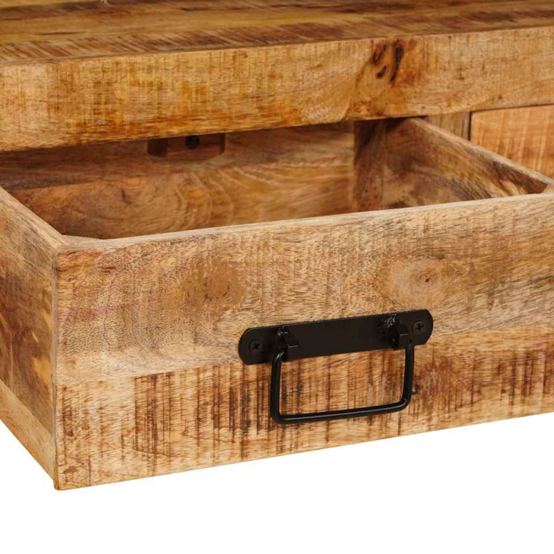 Stoliki konsolowe 2 pcs Brązowy 161 x 33 x 75 cm Drewno z mango