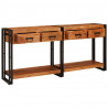 Stoliki konsolowe z szufladą 2 pcs Brązowy Lite Drewno Akacji