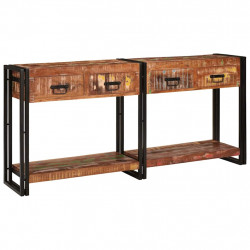 Stoliki konsolowe z półką 2 pcs Wielokolorowe 161 x 33 x 75 cm