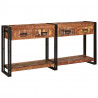 Stoliki konsolowe z półką 2 pcs Wielokolorowe 161 x 33 x 75 cm